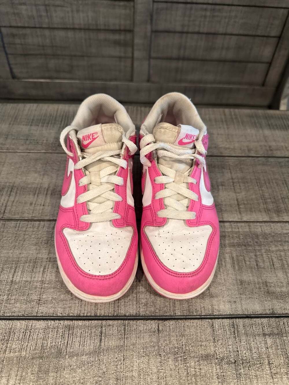 Nike Dunk Low GS Active Pink White Sneakers Size 3 youth